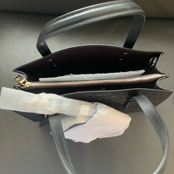 COACH BLACK LEATHER BAG - Picture 5 of 13